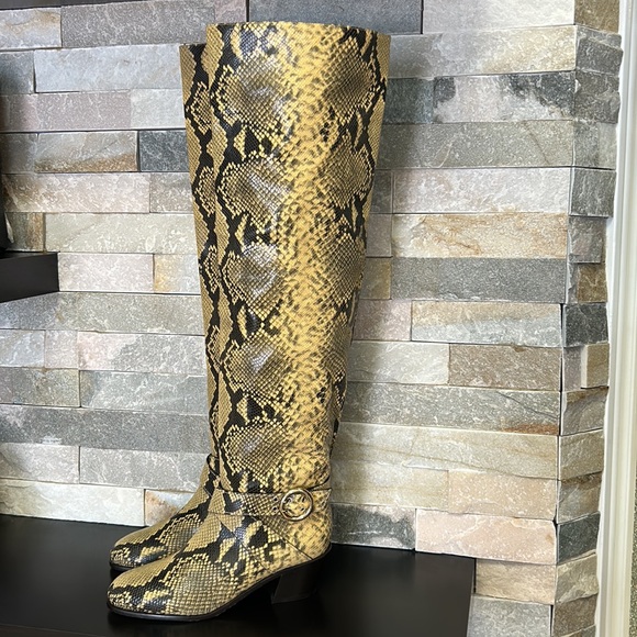 JIMMY CHOO Beca 45mm Snake-Print Boot - Picture 5 of 17